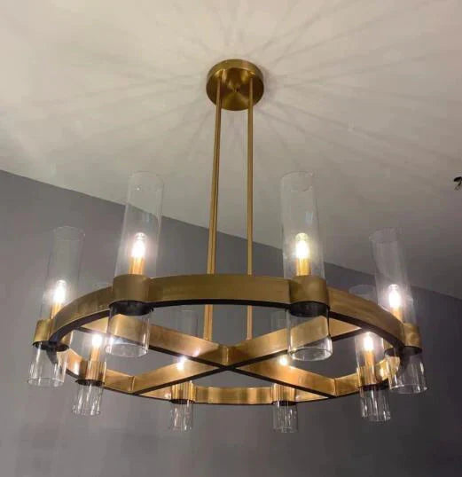 Serenity - American Loft Lighting  clear glass round Chandelier