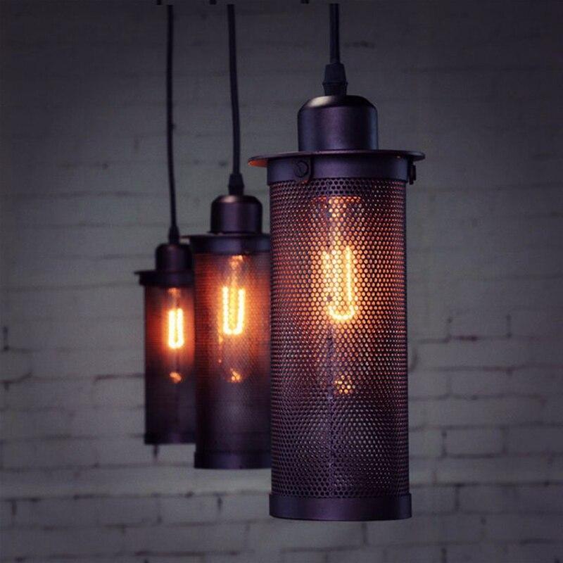 Lampe suspendue vintage en métal pour loft, îlot de cuisine, table à manger, salon, lampes suspendues rétro, luminaire suspendu